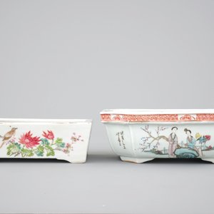 Two Chinese famille rose porcelain bonsai bowls, 19/20th C. — foto 4