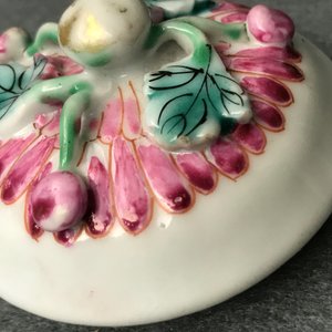 Two Chinese famille rose relief-moulded 'lotus' teapots and covers, Yongzheng — photo 18