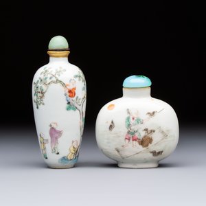 Two Chinese famille rose snuff bottles, Jiaqing and Tongzhi mark, 19th C. — photo 2
