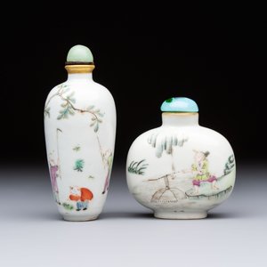 Two Chinese famille rose snuff bottles, Jiaqing and Tongzhi mark, 19th C. — photo 4