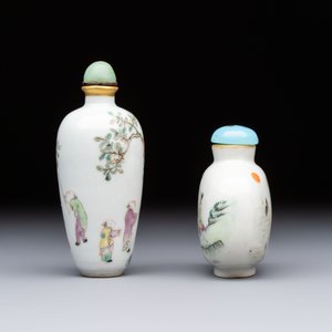 Two Chinese famille rose snuff bottles, Jiaqing and Tongzhi mark, 19th C. — photo 5