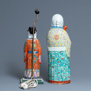 Two Chinese famille rose 'Star God' figures, seal marks, 19/20th C. — photo 4