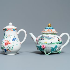 Two Chinese famille rose teapots and a jug and cover, Yongzheng/Qianlong — photo 4