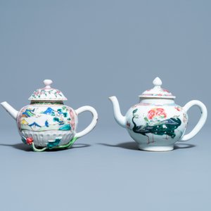 Two Chinese famille rose teapots and covers, Yongzheng/Qianlong — 照片 2