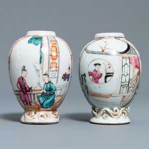 Two Chinese famille rose teapots and two tea caddies, Qianlong — photo 2