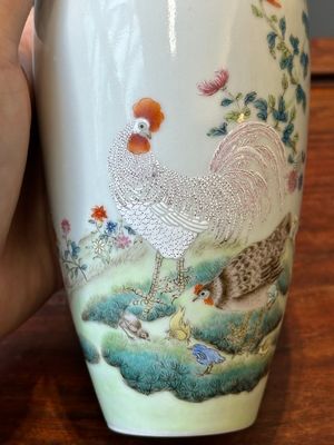 Two Chinese famille rose vase, Ju Ren Tang 居仁堂 mark, 19/20th C. — 照片 13