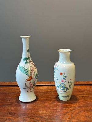 Two Chinese famille rose vase, Ju Ren Tang 居仁堂 mark, 19/20th C. — 照片 4