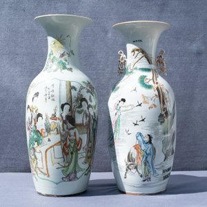 Two Chinese famille rose vases, 19/20th C. — photo 7