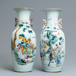 Two Chinese famille rose vases, 19/20th C. — photo 1