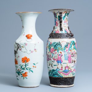Two Chinese famille rose vases, 19/20th C. — photo 4