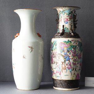 Two Chinese famille rose vases, 19/20th C. — photo 8