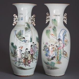Two Chinese famille rose vases, 19/20th C. — photo 14