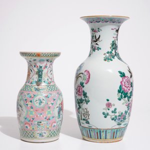 Two Chinese famille rose vases, 19th C. — photo 2
