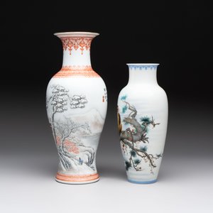 Two Chinese famille rose vases, Yongzheng and Qianlong mark, 20th C. — foto 2