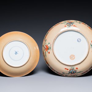 Two Chinese famille verte anhua-decorated dishes, Kangxi — photo 3