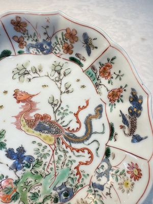 Two Chinese famille verte cups and four saucers, lingzhi and jade marks, Kangxi — foto 36