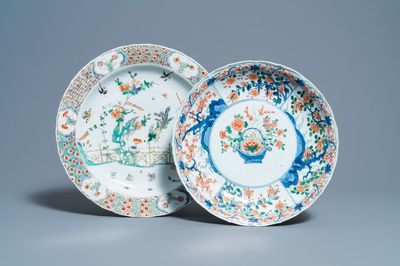 Two Chinese famille verte dishes, Kangxi