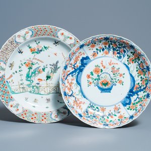 Two Chinese famille verte dishes, Kangxi — 照片 1