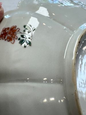 Two Chinese famille verte lotus-shaped plates, Johanneum mark, ex-collection of August the Strong, Kangxi — photo 16