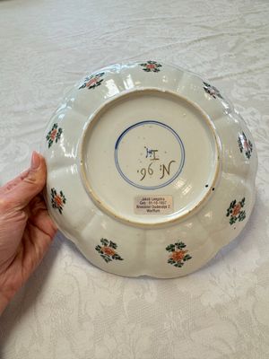 Two Chinese famille verte lotus-shaped plates, Johanneum mark, ex-collection of August the Strong, Kangxi — photo 23