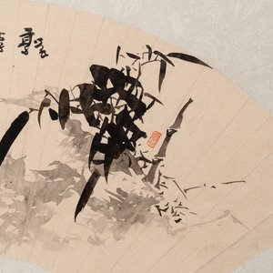 Two Chinese fans, ink and colour on paper, signed Taxin 褟欣, dated 1860 — photo 3