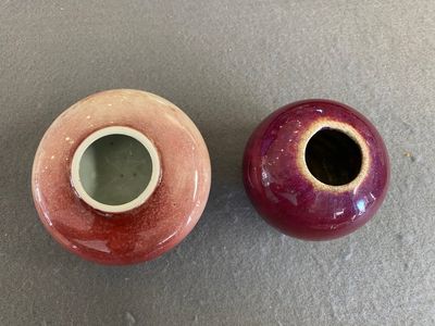 Two Chinese flambé-glazed water pots, 19th C. — photo 1