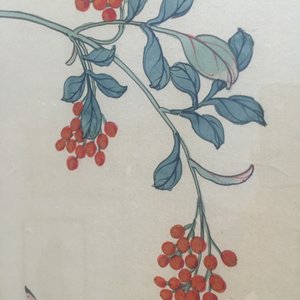 Two Chinese framed natural subject paintings — photo 8