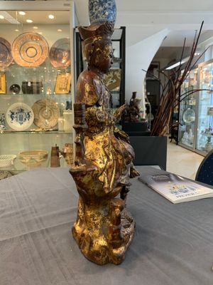 Two Chinese gilt-lacquered bronze sculptures of Bodhisattva, 20th C. — photo 11