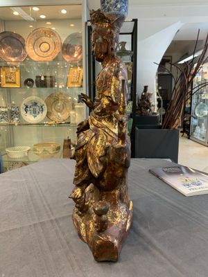 Two Chinese gilt-lacquered bronze sculptures of Bodhisattva, 20th C. — photo 9