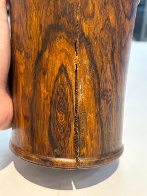 Two Chinese hardwooden brush pots, 20th C. — photo 5