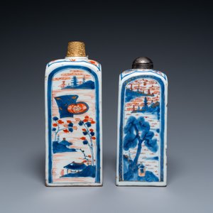 Two Chinese Imari-style square bottles with metal mounts, Kangxi — 照片 2