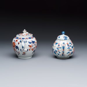 Two Chinese Imari-style teapots and a tea caddy — photo 3
