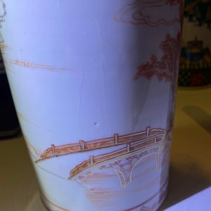 Two Chinese iron-red and gilt rouleau vases, Kangxi — photo 11