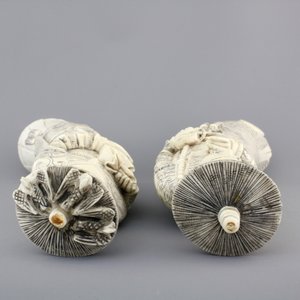 Two Chinese ivory carved figures of the emperor couple, ca. 1920 — photo 7