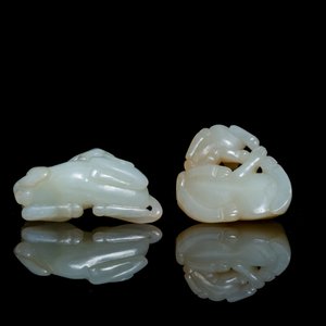 Two Chinese jade groups with animals, Qing — photo 7