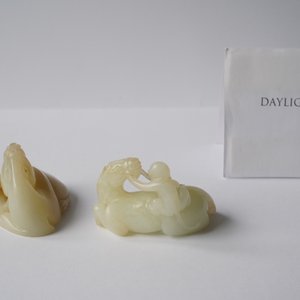 Two Chinese jade groups with animals, Qing — photo 9