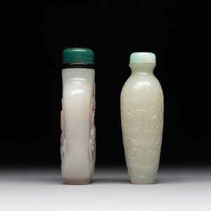 Two Chinese jade snuff bottles, 18/19th C. — foto 4