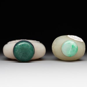 Two Chinese jade snuff bottles, 18/19th C. — foto 5
