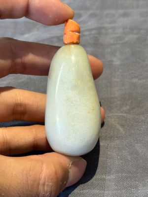 Two Chinese jade snuff bottles, 19th C. — foto 3