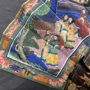 Two Chinese lacquer and painted paper fans with original boxes, Canton, 19th C. — 照片 30