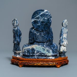 Two Chinese lapis lazuli groups, 20th C. — 照片 10