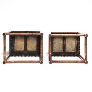 Two Chinese marble-topped hongmu stands, 19/20th C. — photo 8