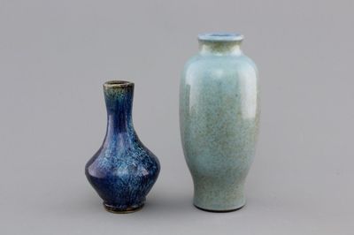 Two Chinese monochrome glazed vases, 19th C.