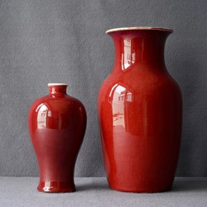 Two Chinese monochrome sang-de-boeuf and flambé vases, 18/19th C. — photo 11