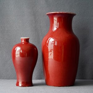 Two Chinese monochrome sang-de-boeuf and flambé vases, 18/19th C. — photo 9