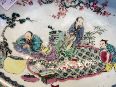 Two Chinese oval famille rose shaving bowls, Yongzheng — 照片 3