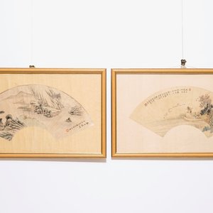 Two Chinese painted fans, 19/20th C. — 照片 1