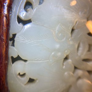 Two Chinese pale celadon jade carvings, Qing — 照片 31