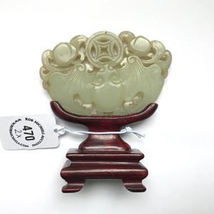 Two Chinese pale celadon jade carvings, Qing — 照片 39