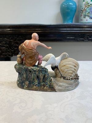 Two Chinese polychrome-glazed groups, Zeng Longsheng 曾龍升 marks, 20th C. — photo 4